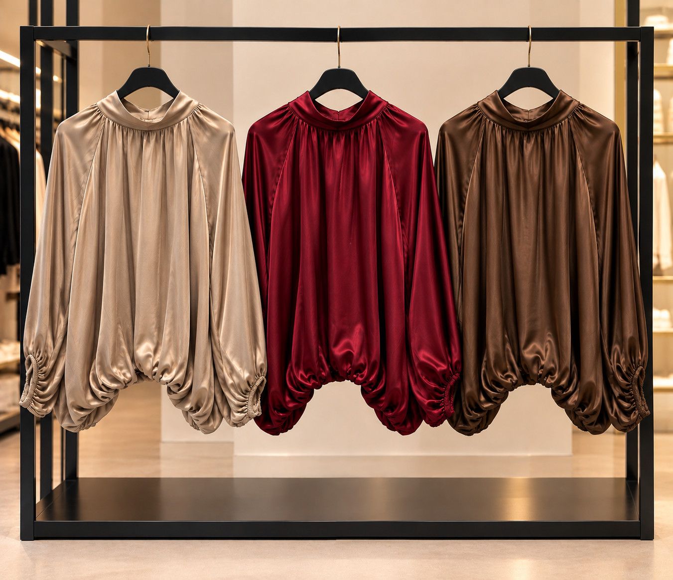 Satin Muse Blouse one size