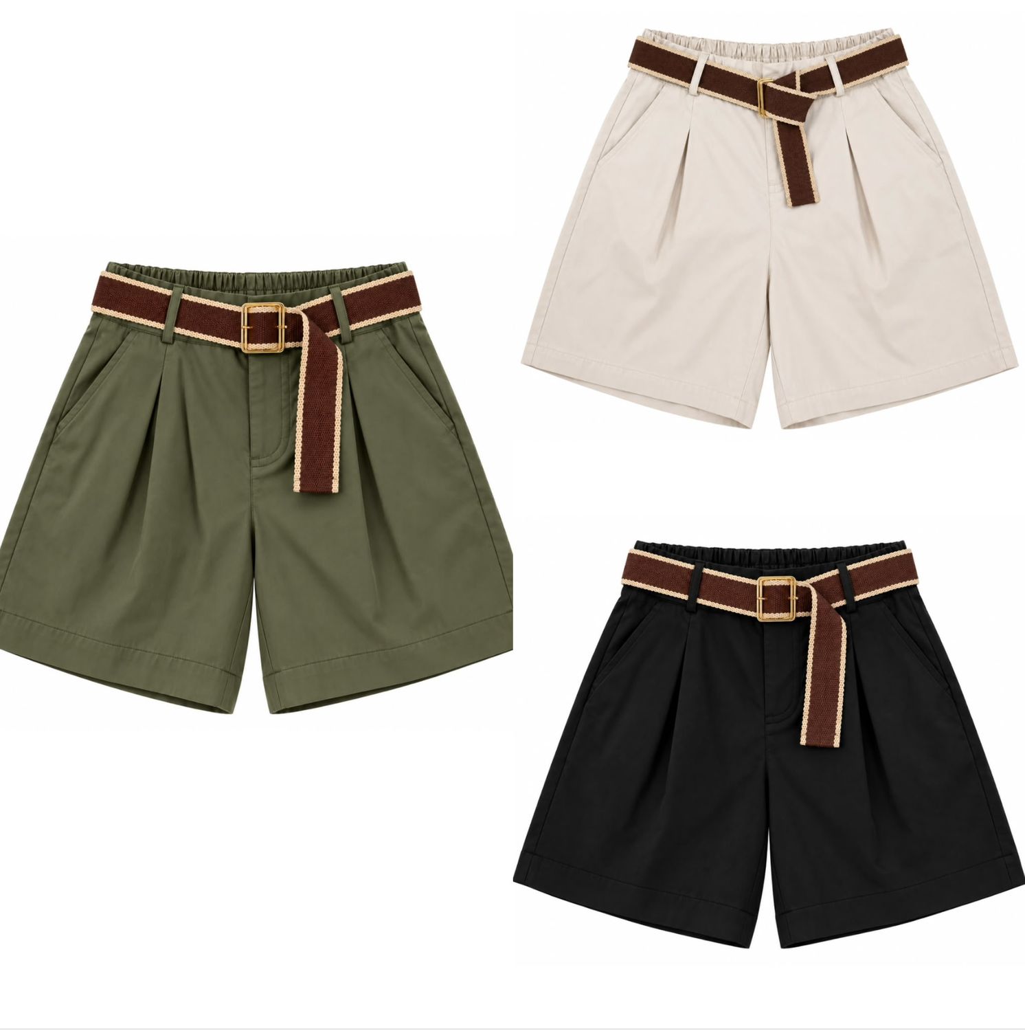 City Belted Shorts