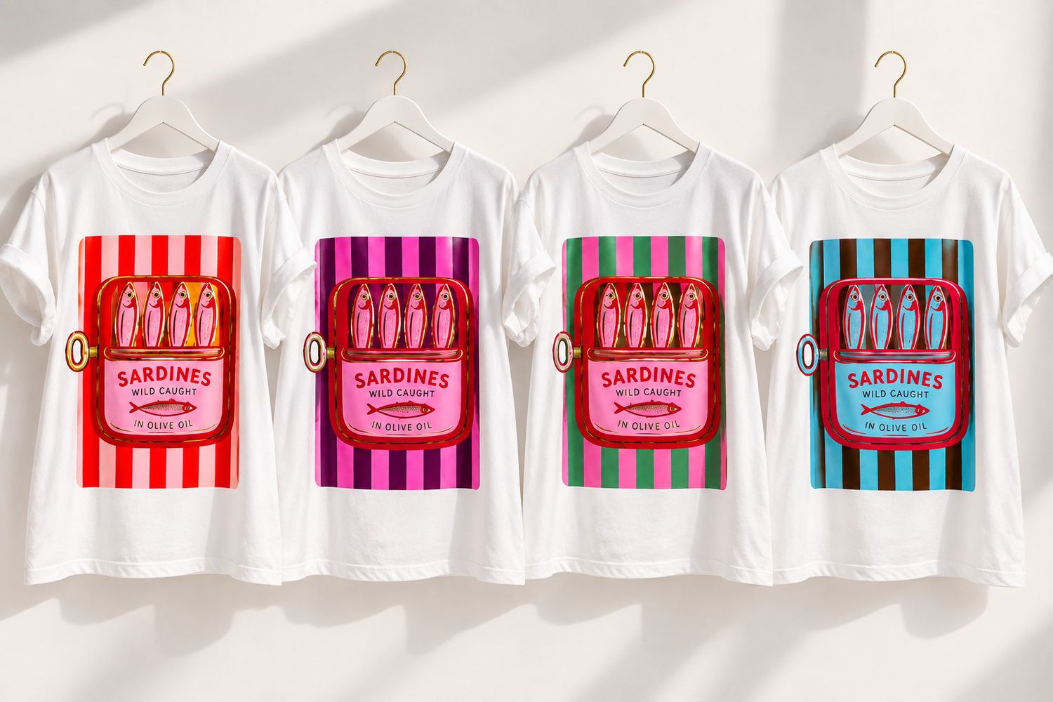 Metallic Sardine Cotton Tee