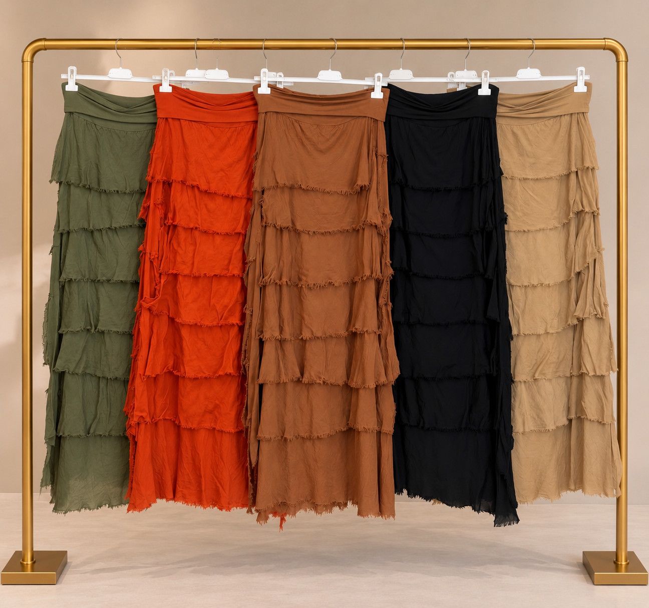 Silk layered skirt one size 