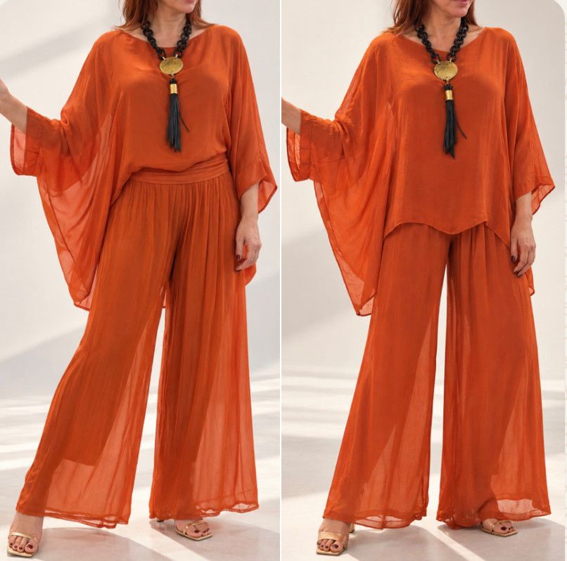 Basic Silk Sets, Color: rust