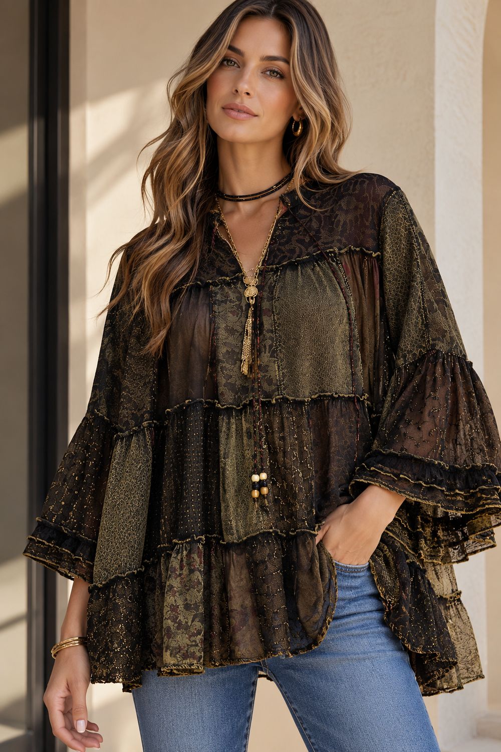 Chic Overdyed Band  Top