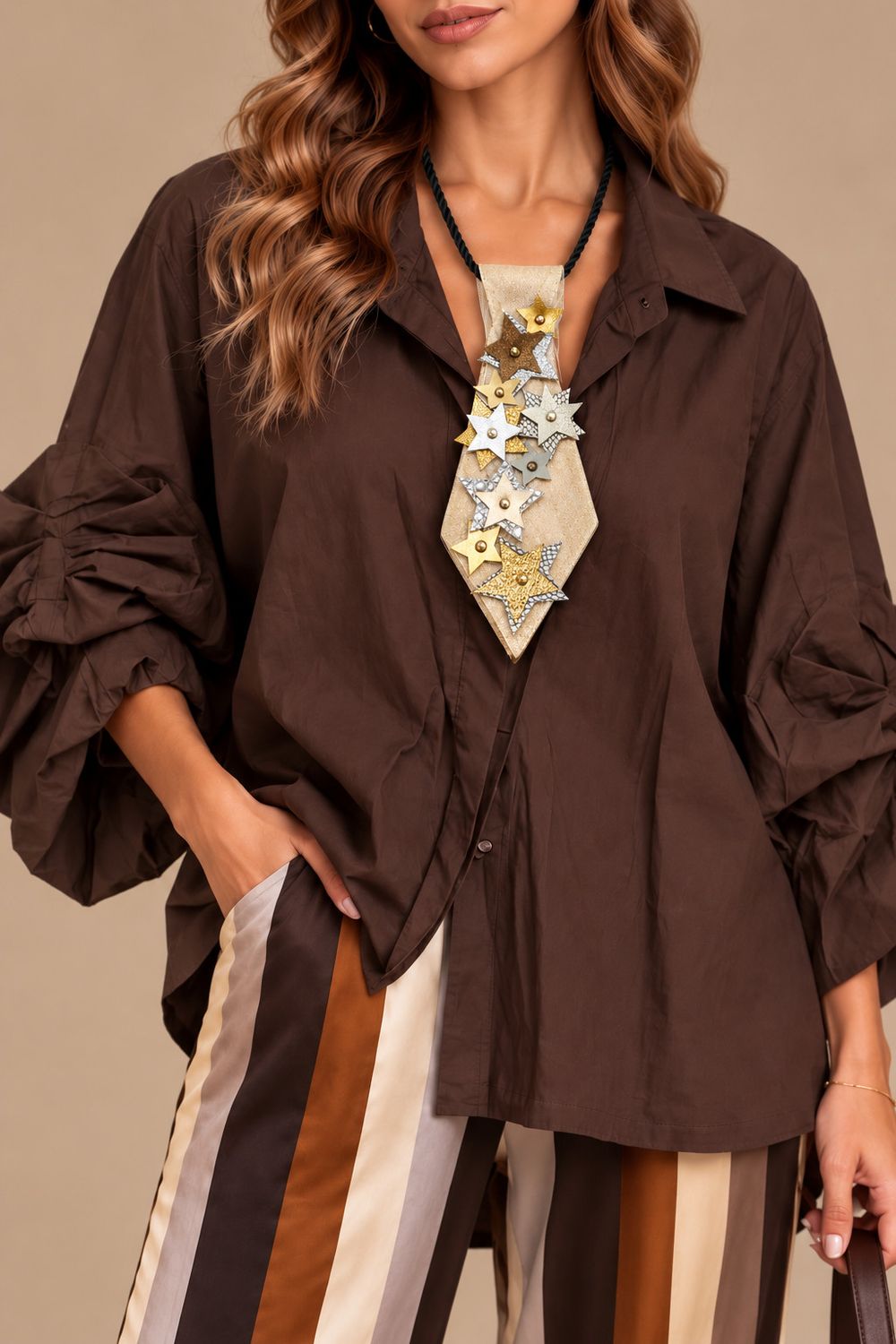 Leather tie necklaces