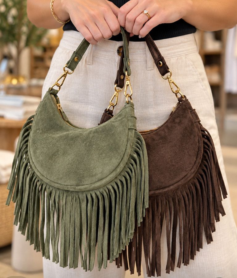 Faux Suede Studded Tote