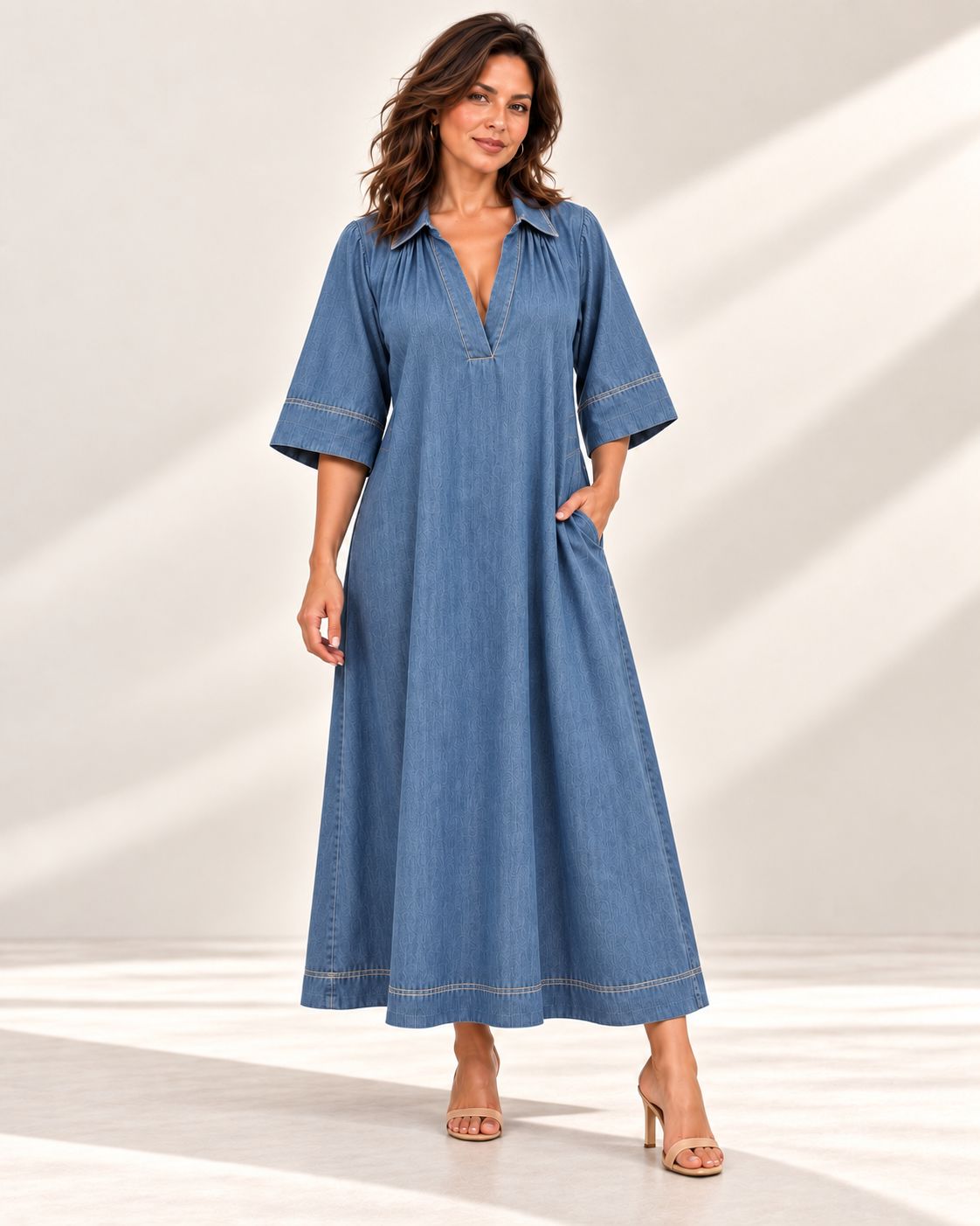 Blue  Denim Maxi