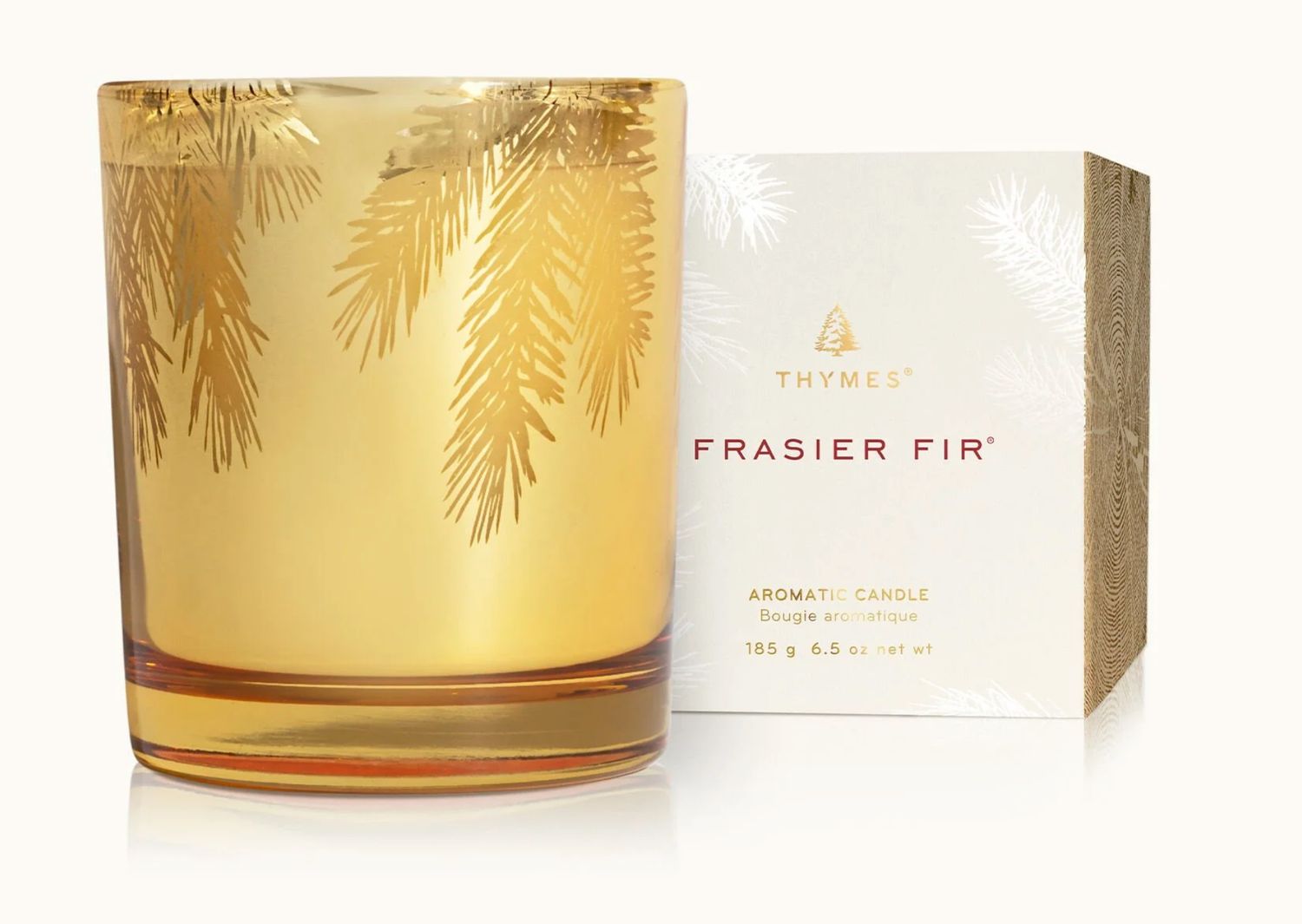 Frasier Fir Gilded Gold Poured Candle 6.5