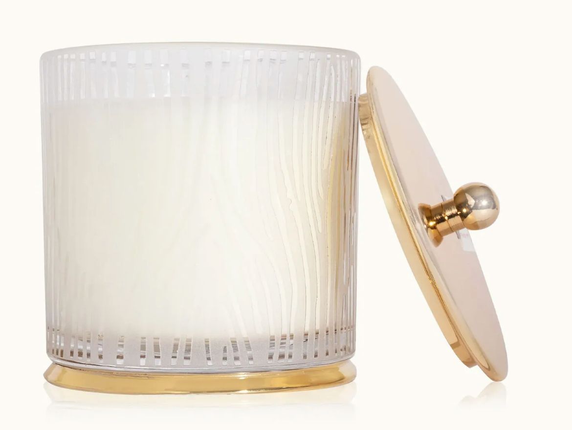 Frasier Fir Gilded Frosted Wood Grain Candle