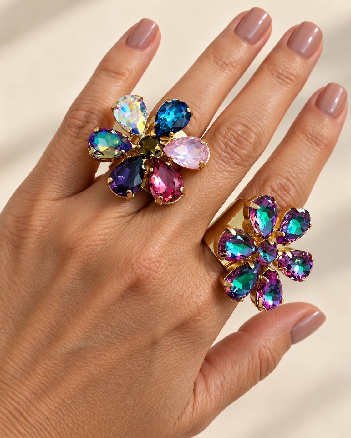 Crystal Petal Ring
