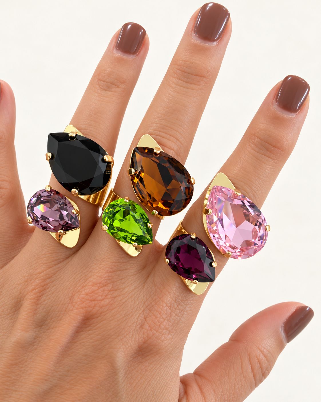 Teardrop Crystal Ring