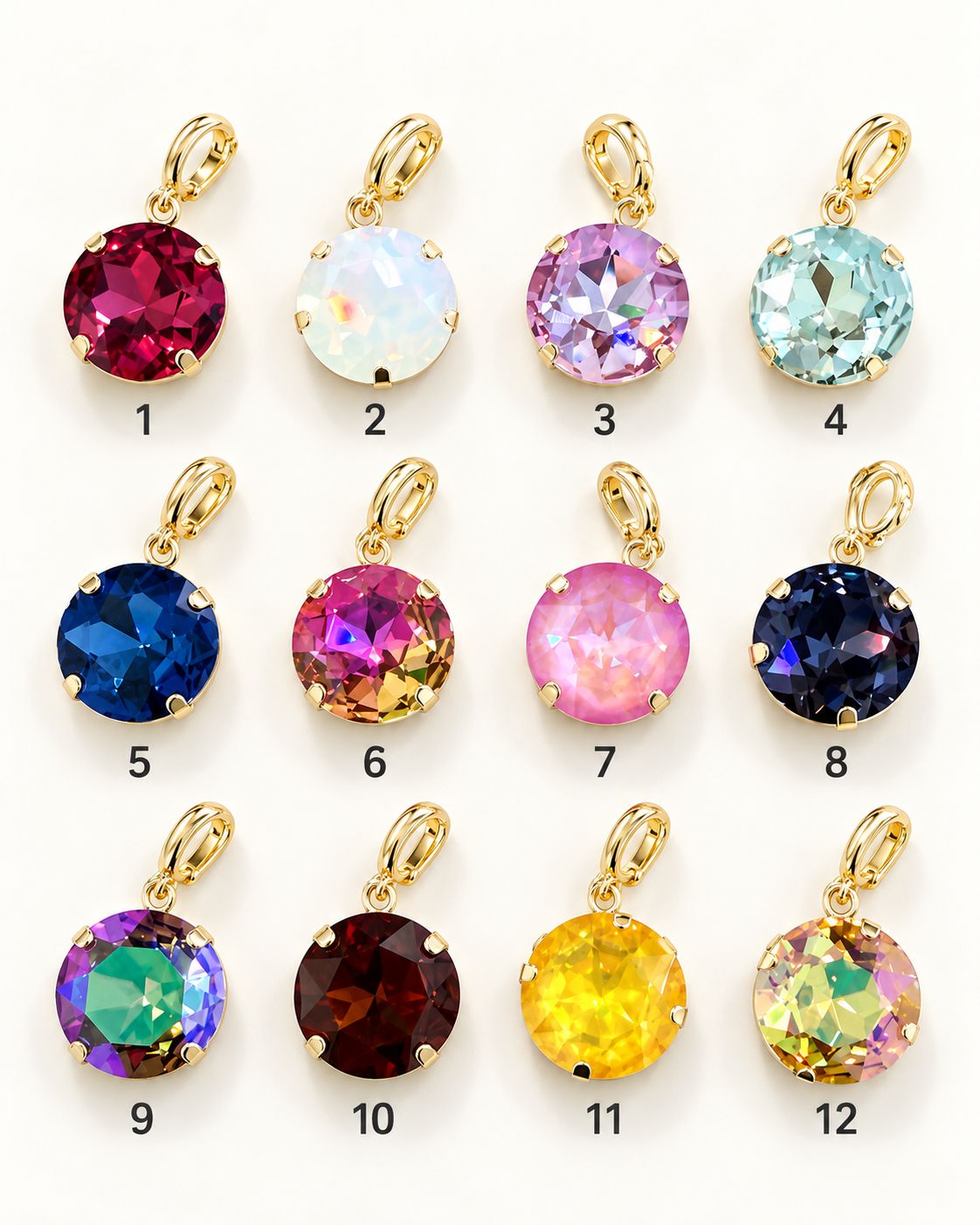 Big Round Crystal Charm