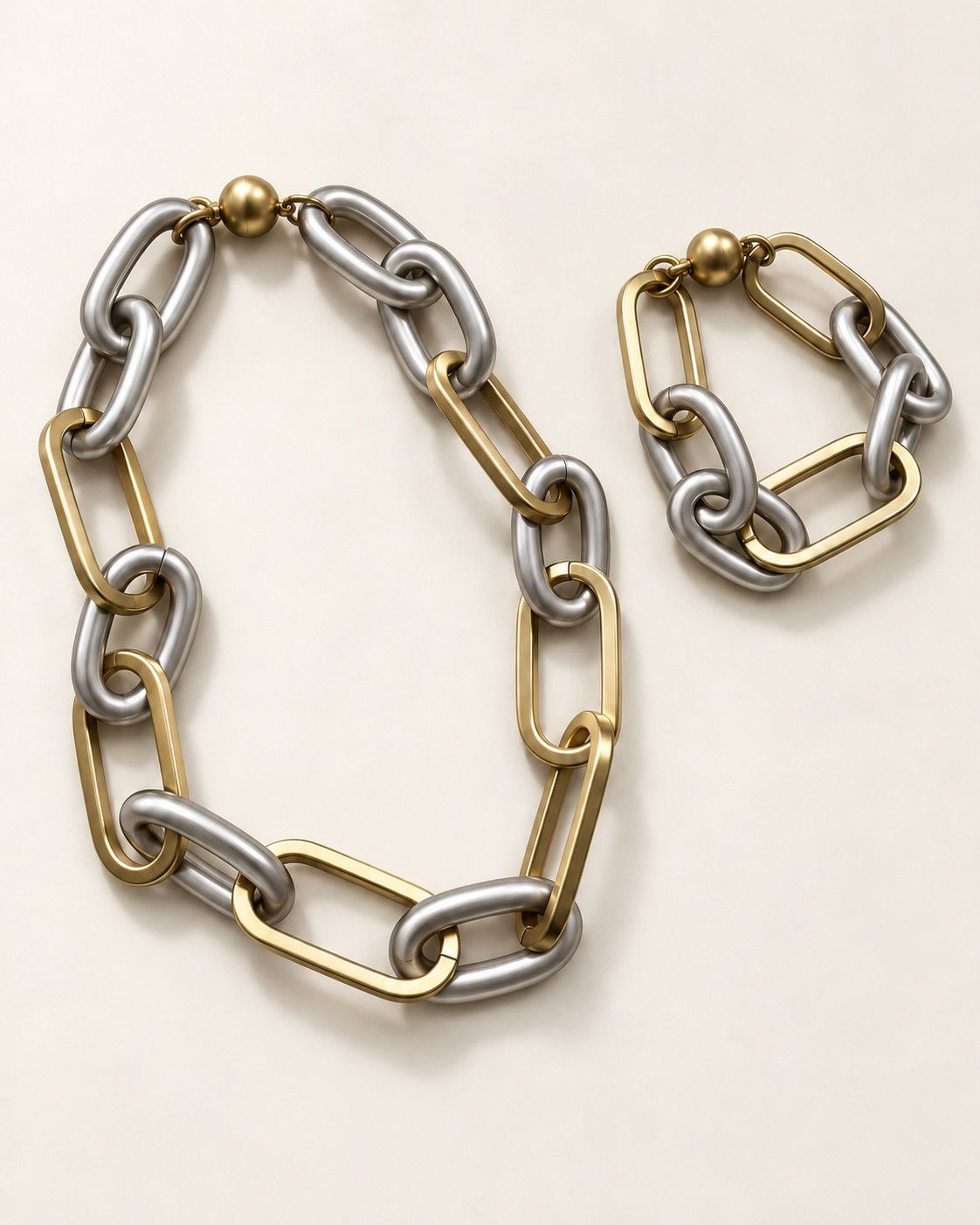 Two-Tone Chunky Chain Set