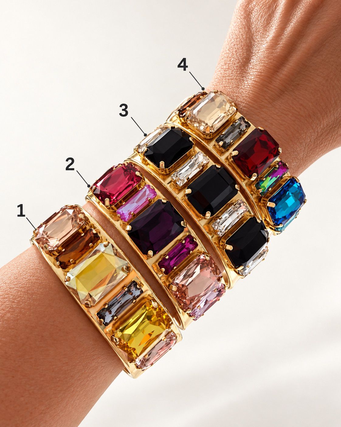 Colorful Crystal Cuff