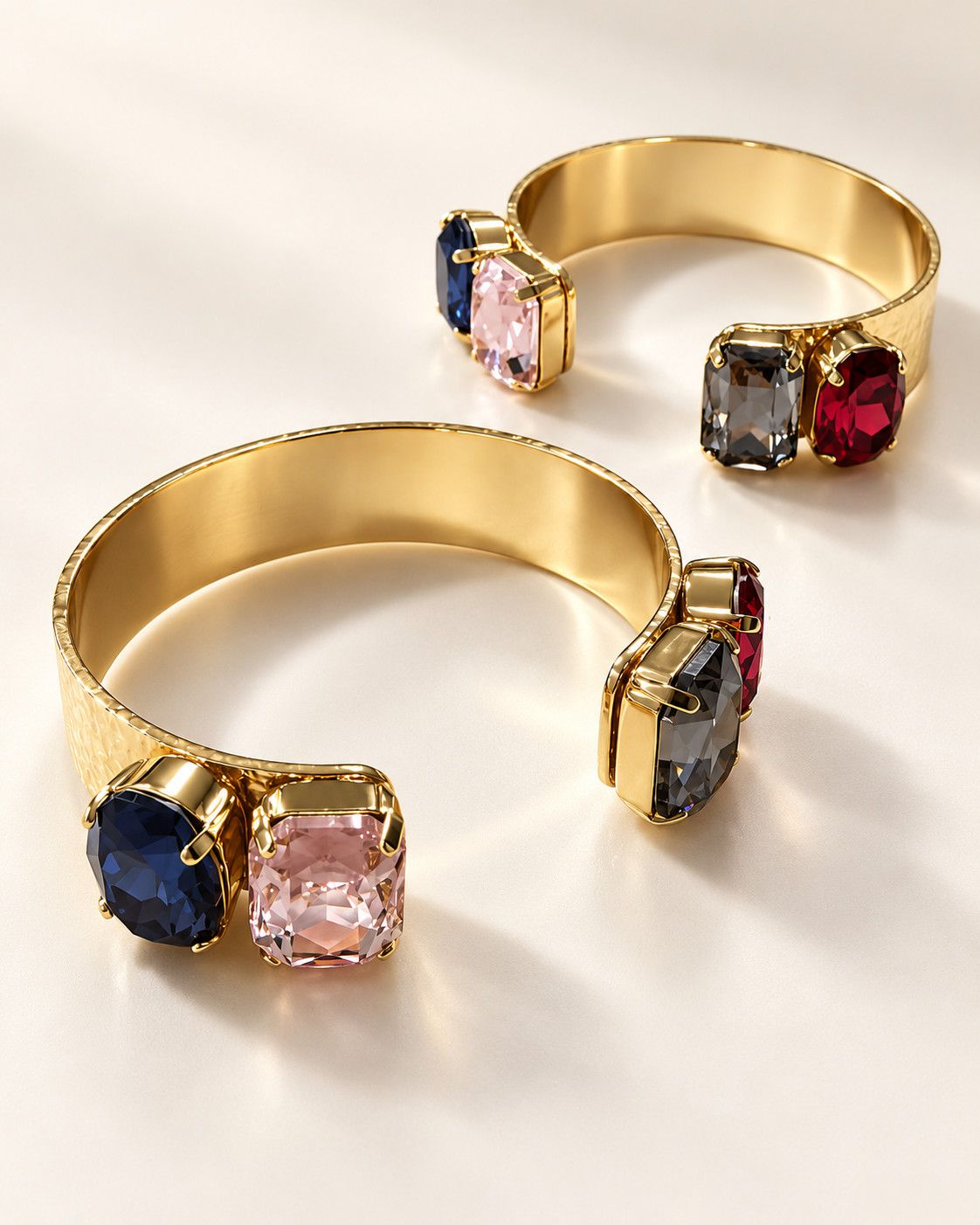 Twin Crystal Open Cuff