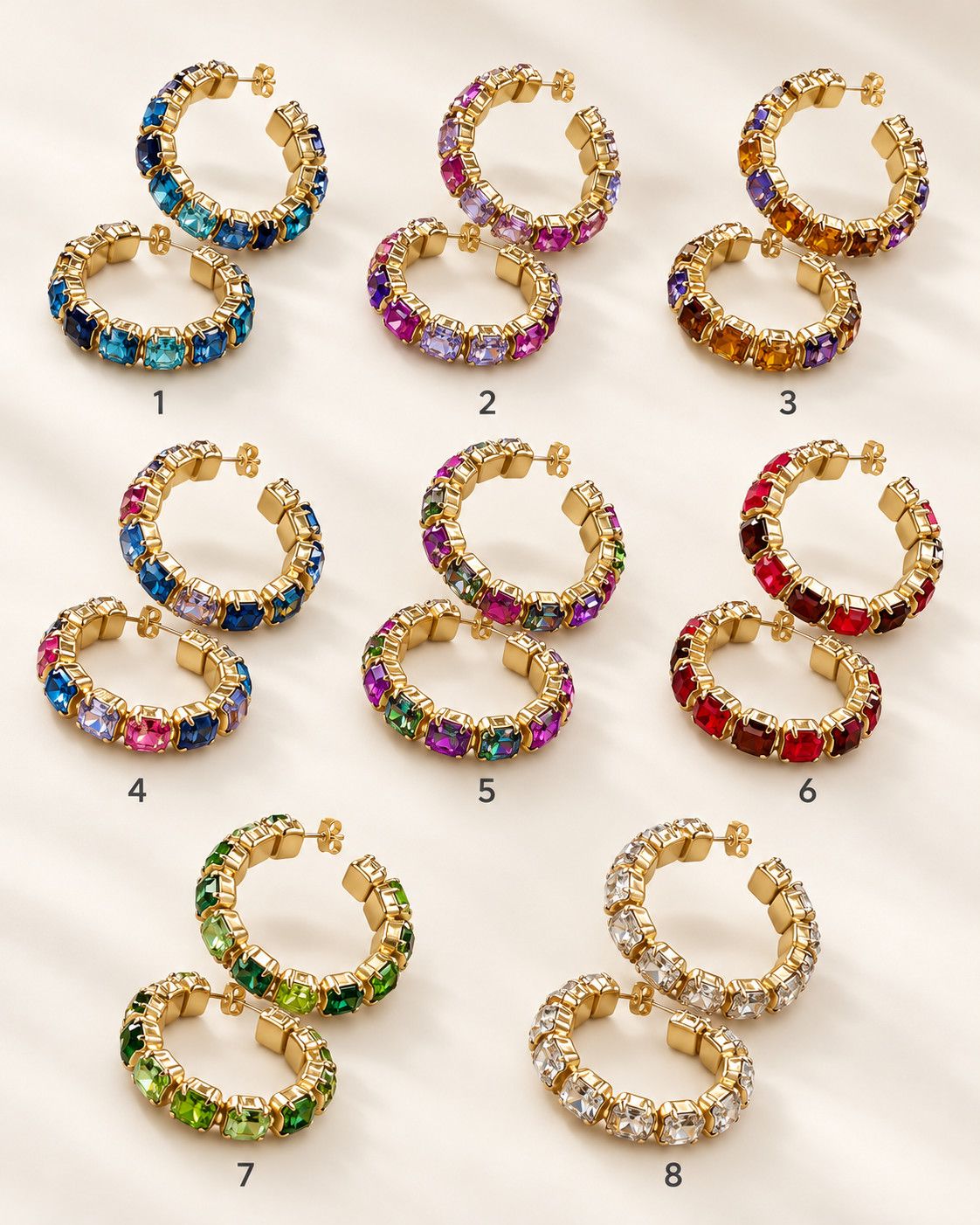 Crystal Hoop Earrings