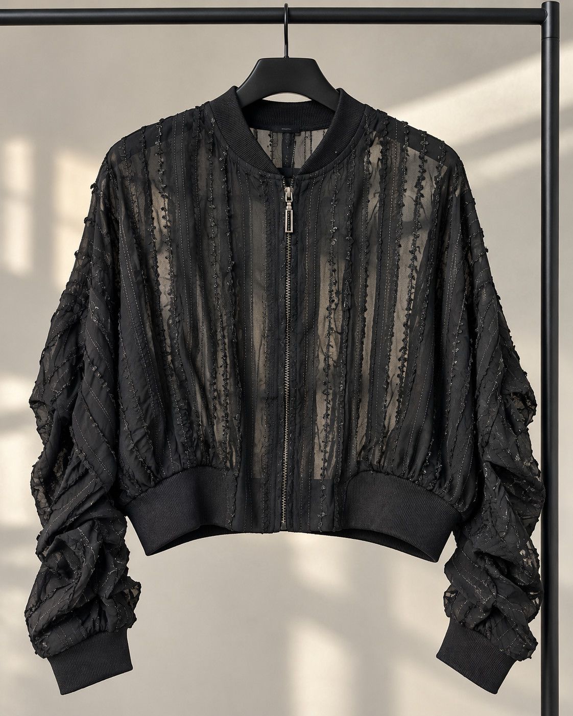 Sheer Textured Bomber