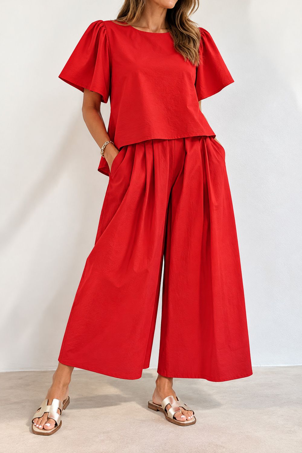 Premium Cotton Poplin Two-Piece Set