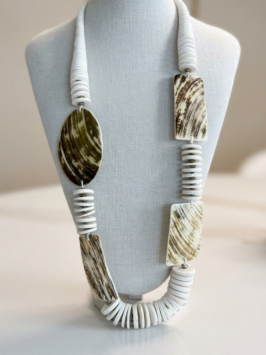 Ivory &amp; Earth Statement Necklace