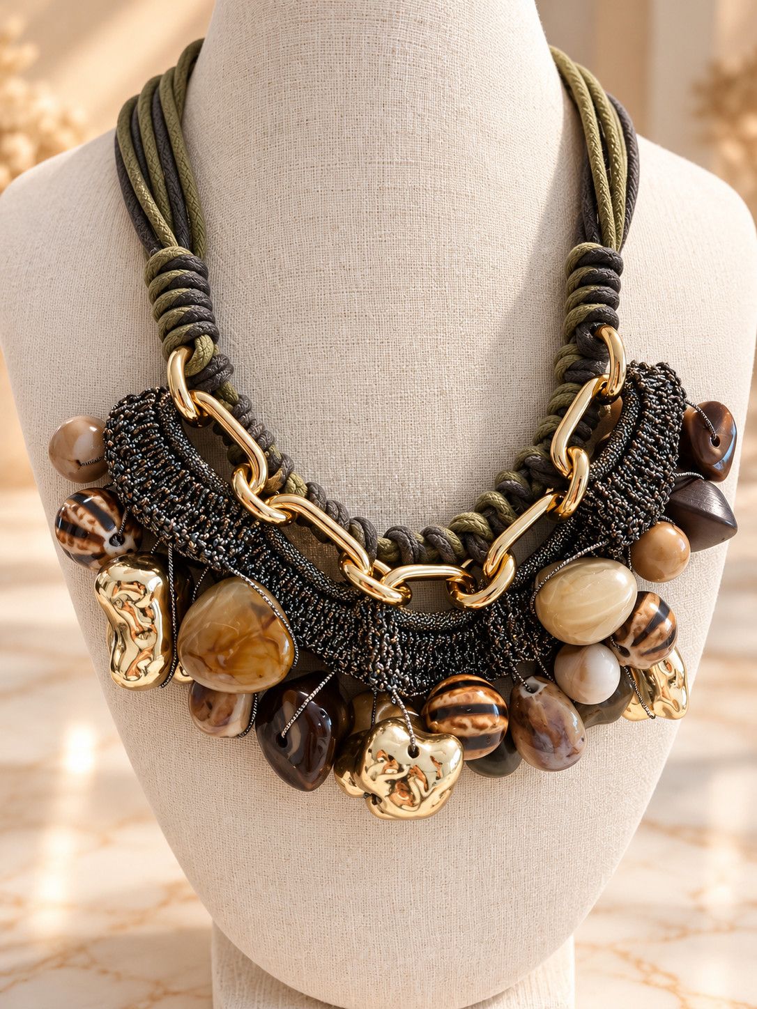 Earthy Luxe Statement Necklace