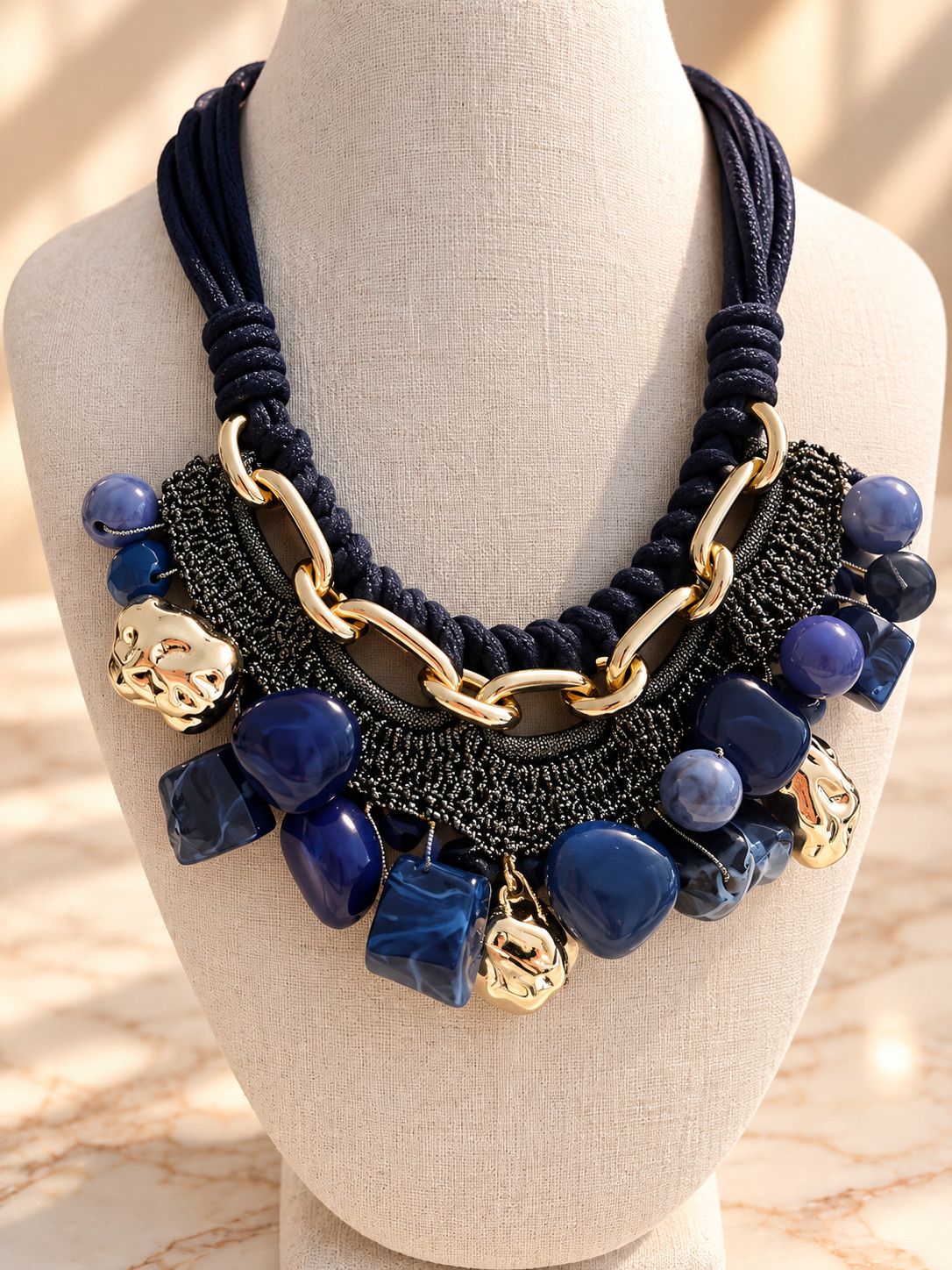 Midnight Blue Statement Necklace