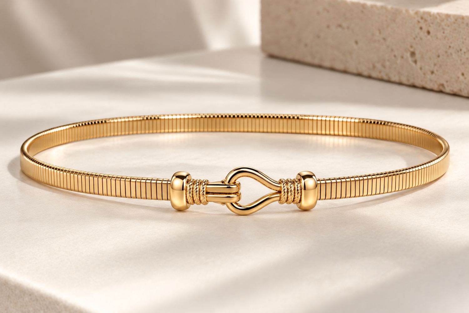 GOLD METAL STRETCH BELT