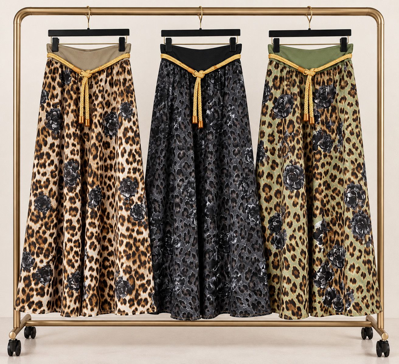 Linen animal print pants one size 