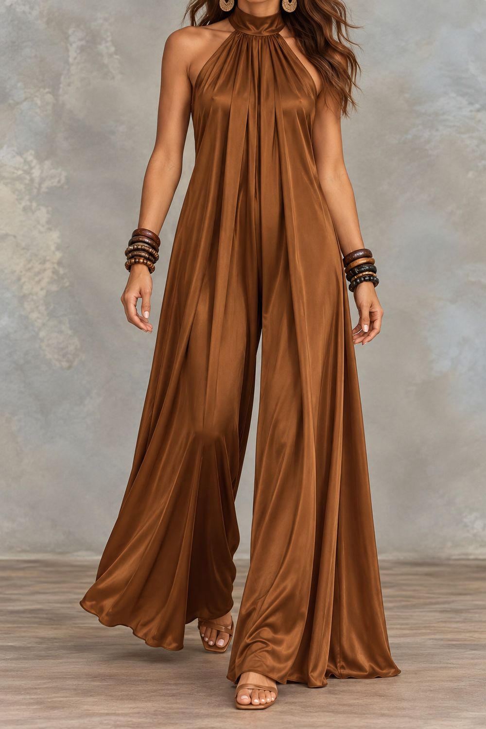 Halter Satin Jumper