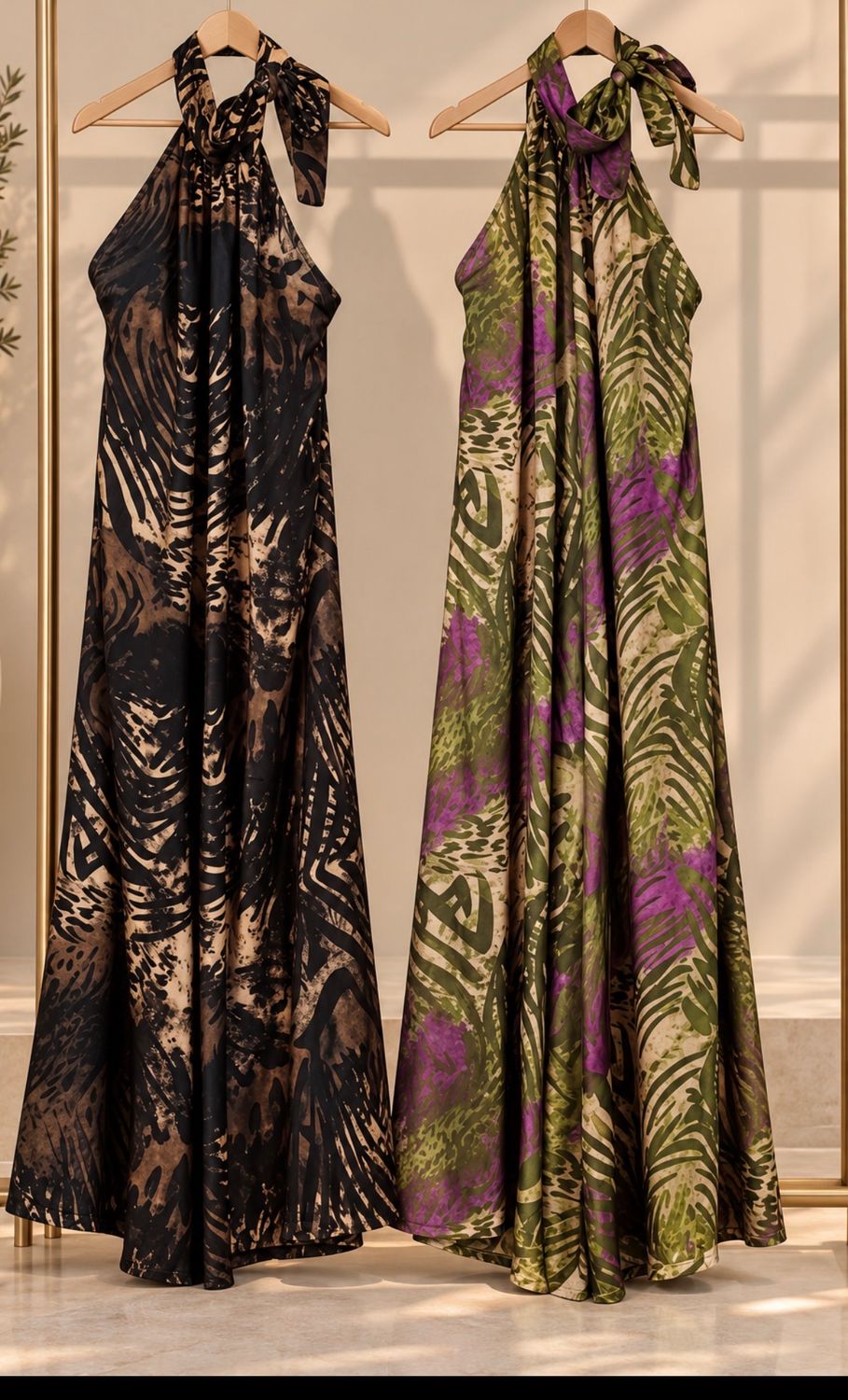 Botanical Halter Satin Jumper