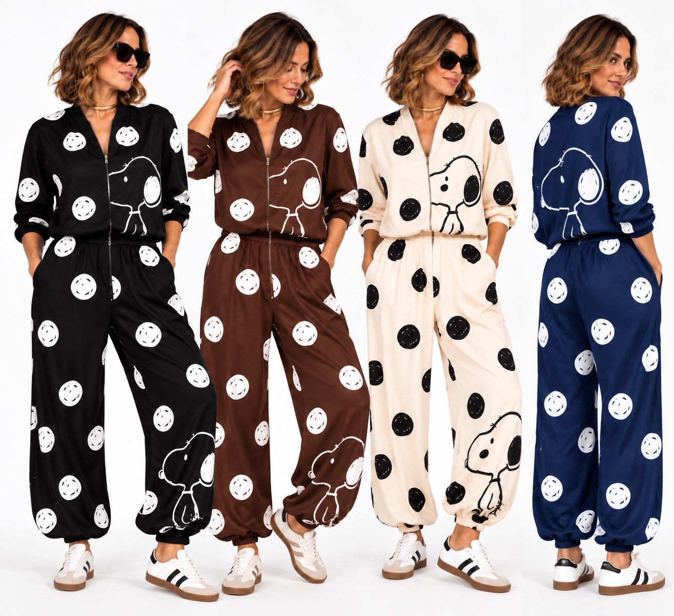 Snoopy Polka Dot Zip Set one size