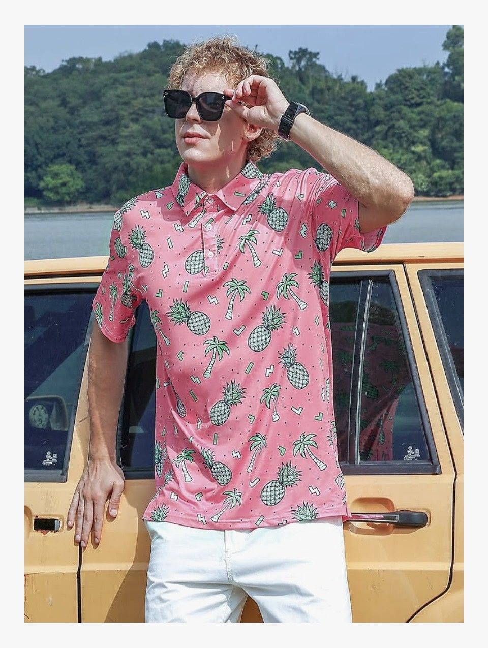 Golf Polo Shirt - Pink