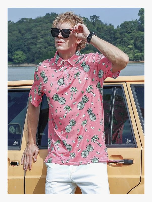 Golf Polo Shirt - Pink