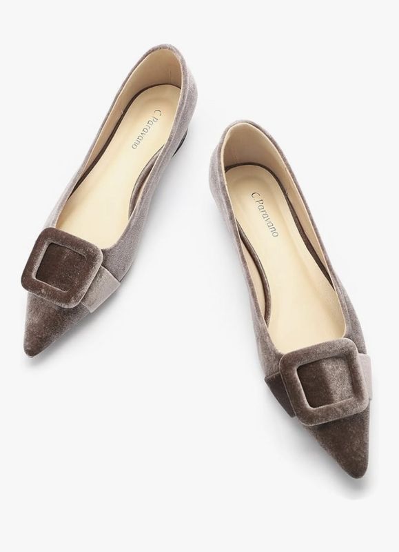 C.Paravano Velvet Flats