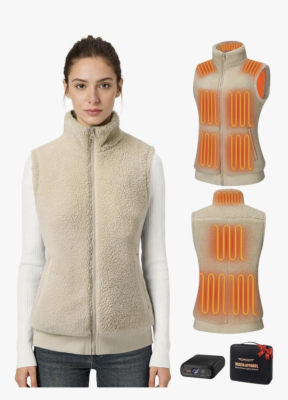 Fuzzy Fleece Heated Vest