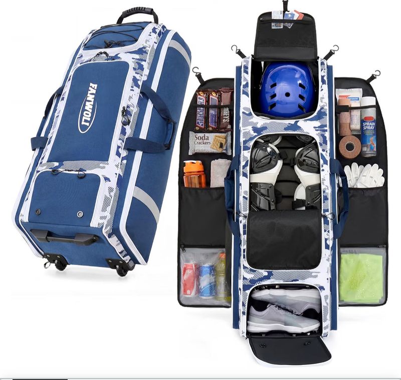 Rolling Baseball Catchers Gear Bag