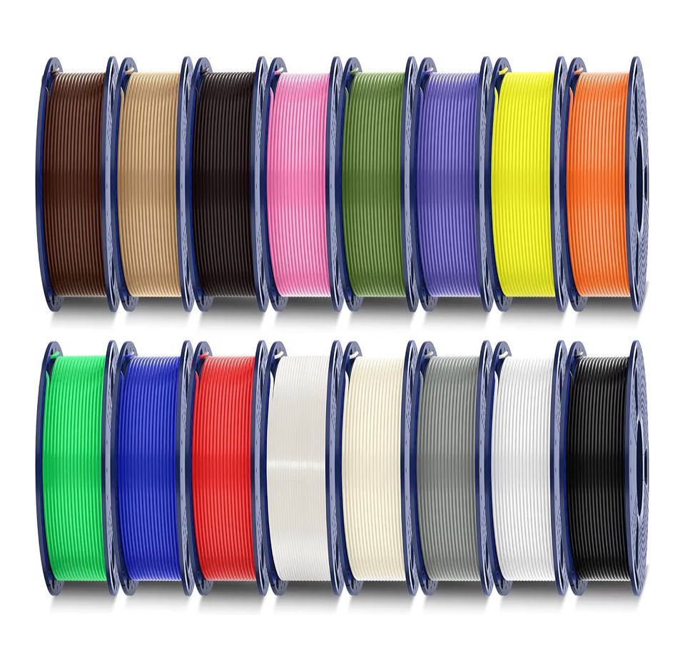 3D Printer Filament, 16 Color Bundle
