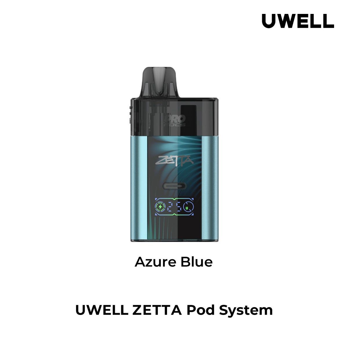 Uwell ZETTA Open Pod Kit, Colour: Azure Blue