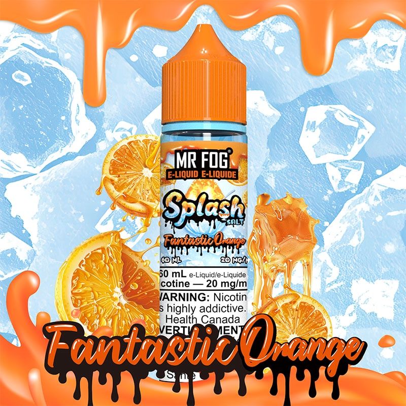 Mr Fog Splash Salt - 60ml, Flavour: Fantastic Orange, Nic Level: 20mg