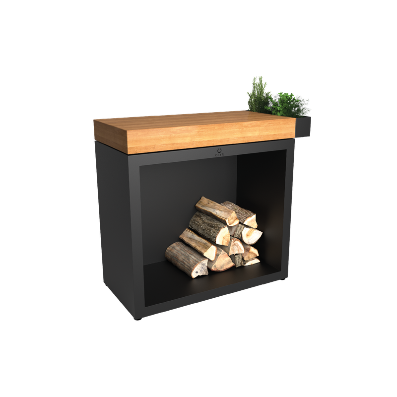 OFYR Butcher Block Storage 90 Black