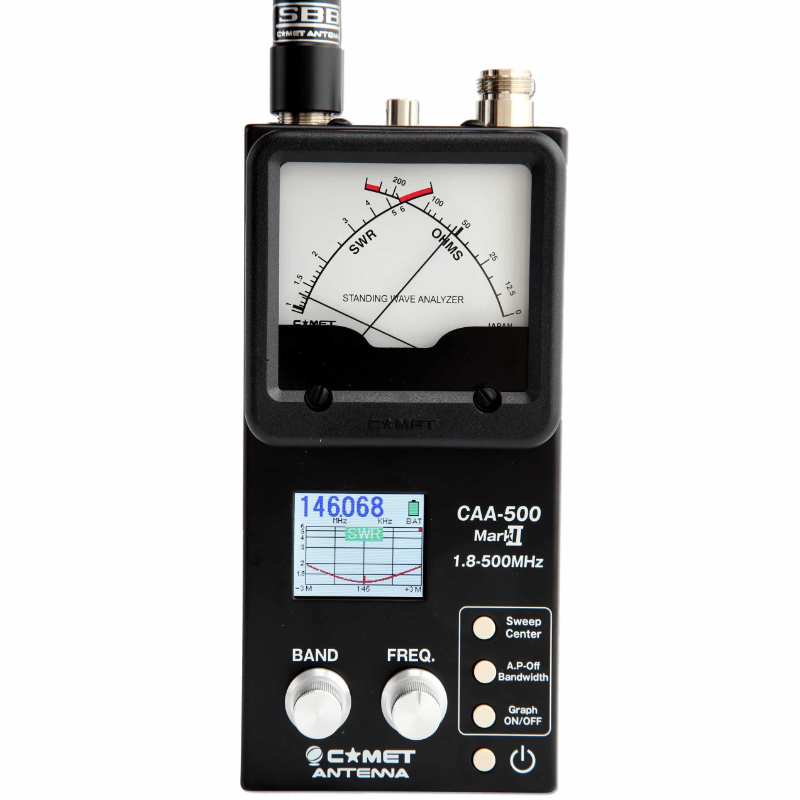 Comet – CAA-500MarkII – 1.8-500MHz Graphic and analog antenna analyzer