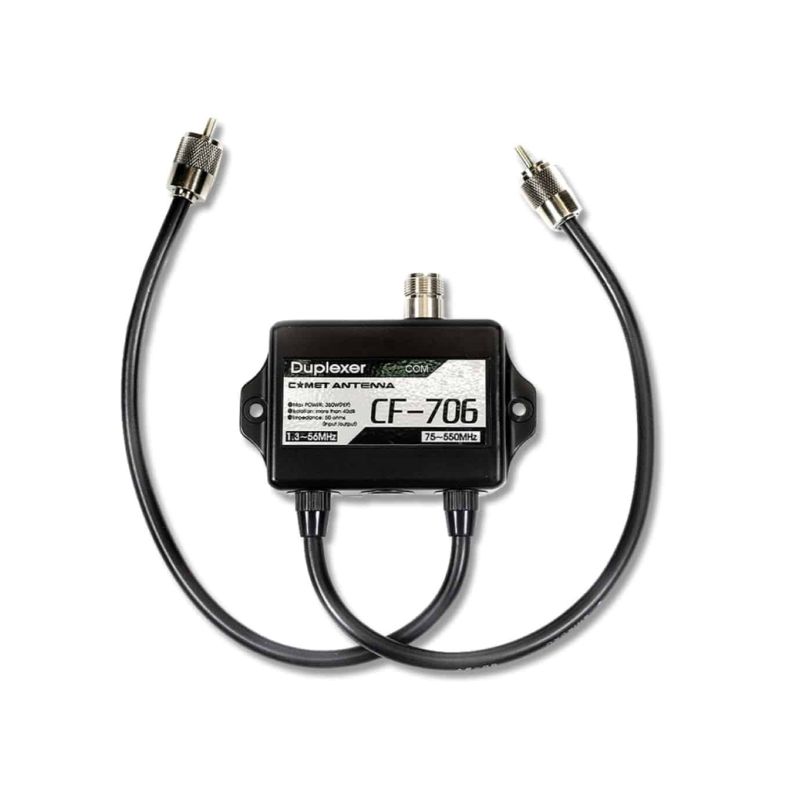 Comet – CF-706 – 1.3-90MHz-75-470MHz Duplexer w-Leads