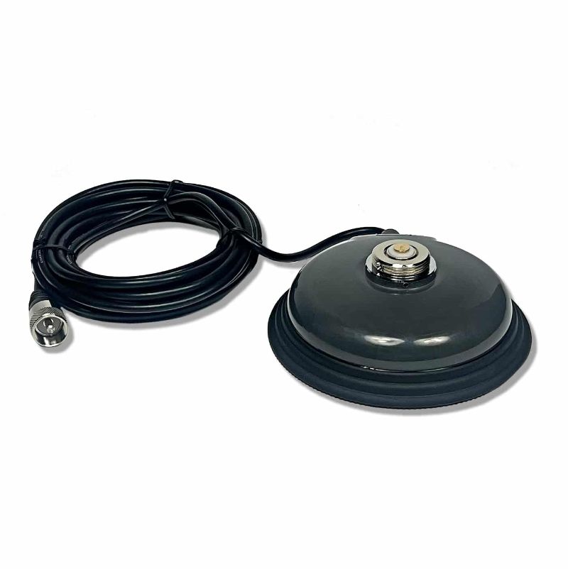 Comet – CM-5NMO – 4.5″ Magnet w-16’9″ RG-58-U NMO-PL-259 Conns (48″ Max Antenna)