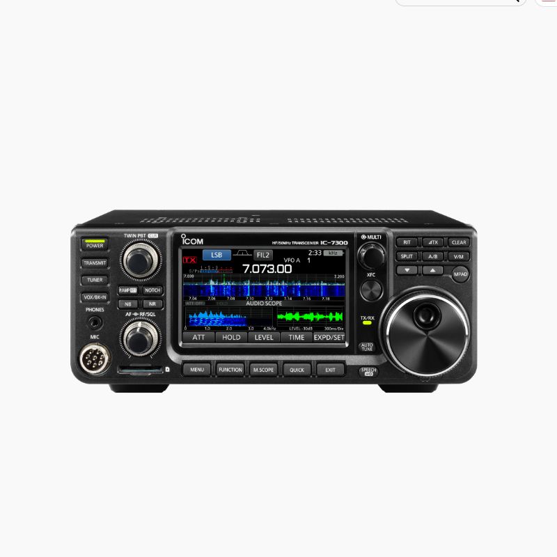 ICOM IC-7300 HF plus 50 MHz RF Direct Sampling 100 Watt Transceiver with Touchscreen