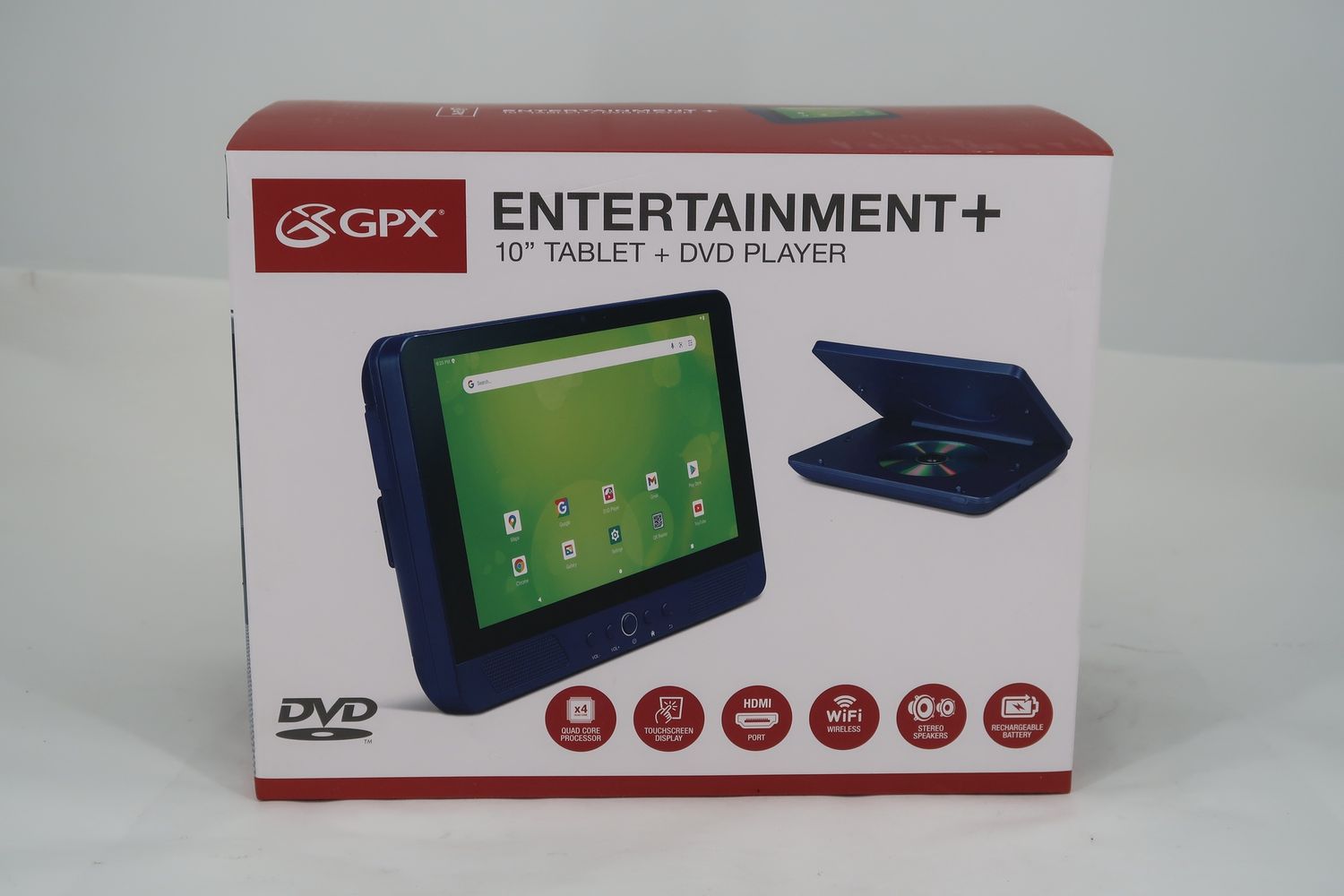 U18104 Never Used GPX Entertainment+ 10" Tablet/DVD Player