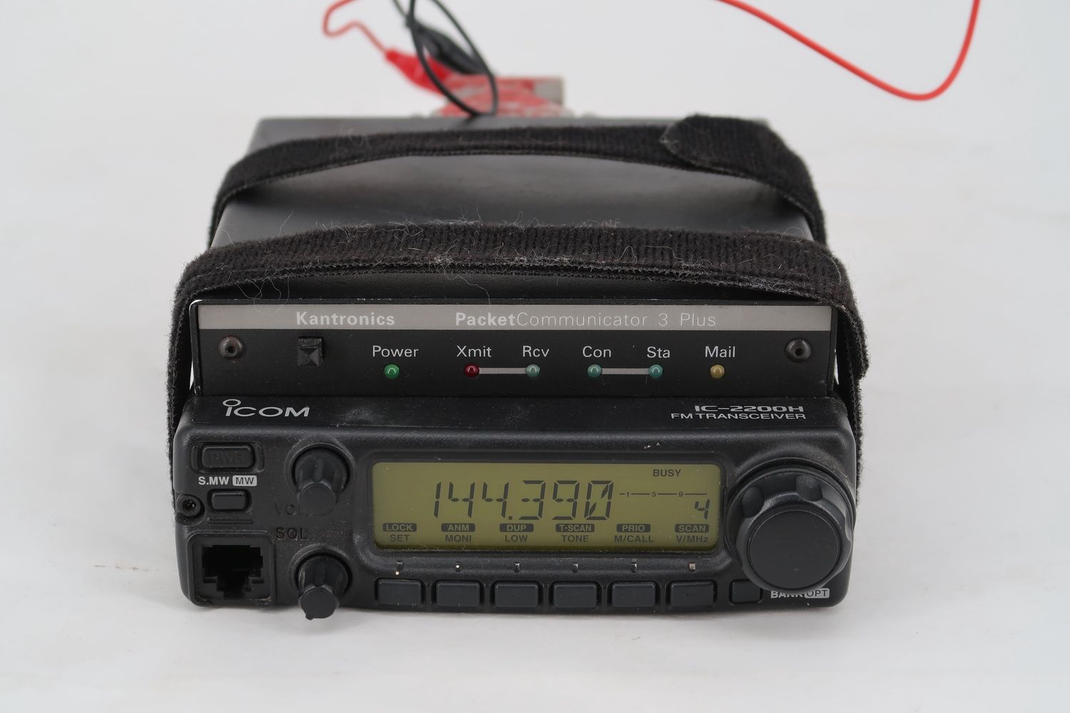 U18106 Used ICOM IC-2200H VHF FM Mobile Transceiver w/ Kantronics PacketCommunicator 3 Plus