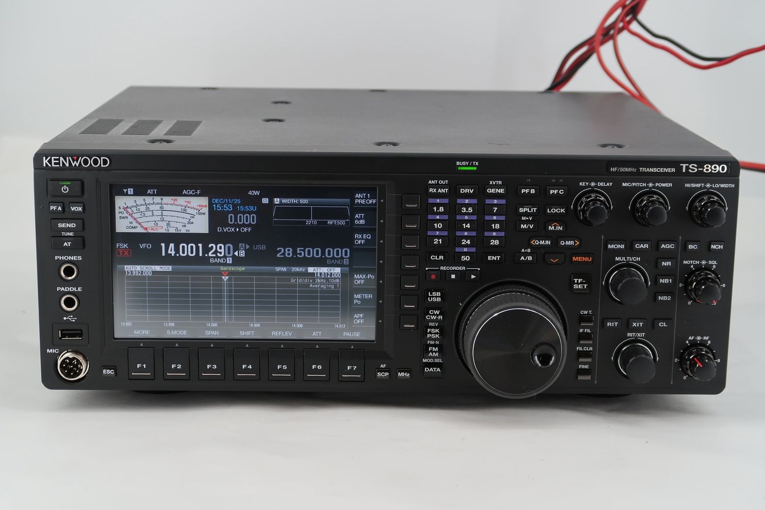 U18130 Used Kenwood TS-890S HF/50 MHz Transceiver (Video Port not working)