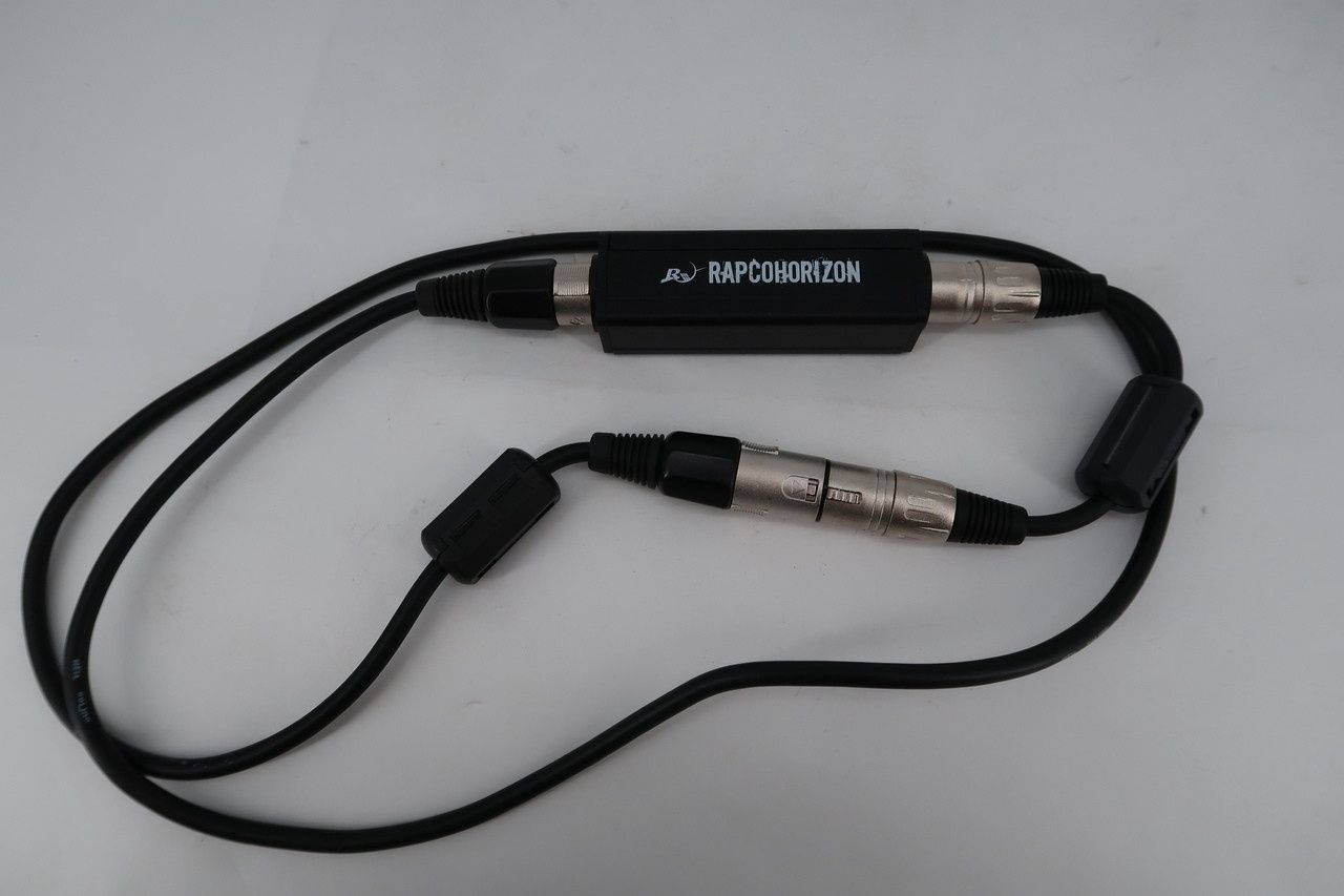 U17950 Used RapcoHorizon Isoblox 1:600 Ohm Inline Transformer w/ XLR Cables