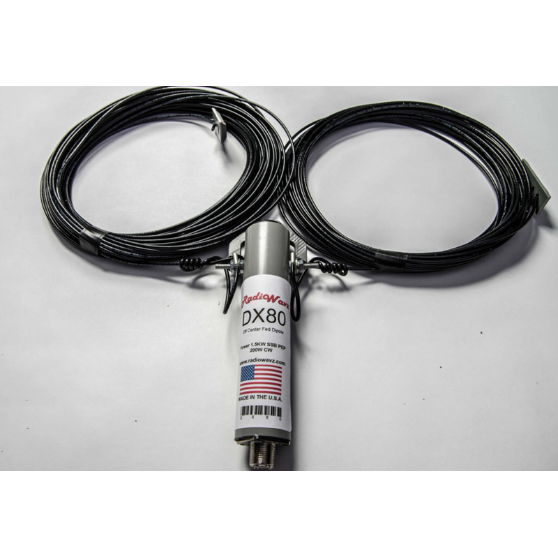 RadioWavz DX-80OCF  80 Meter Off Center Fed Dipole Windom 1500 Watt SSB