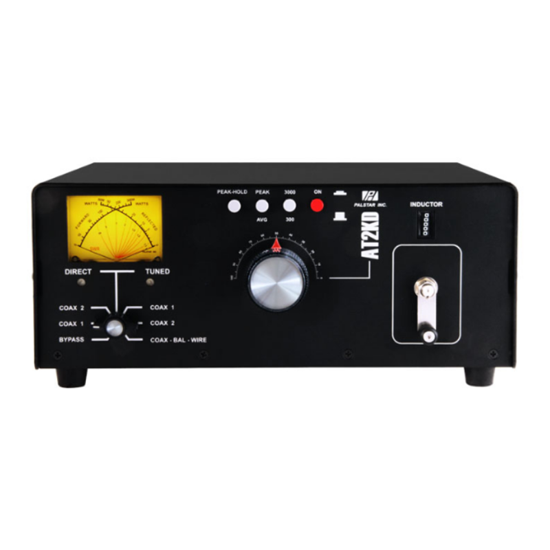 Palstar AT2KD 1.8 - 54 MHz Differential-T Antenna Tuner - 160 - 6 Meters - 2000 Watts - Cross Needle Meter