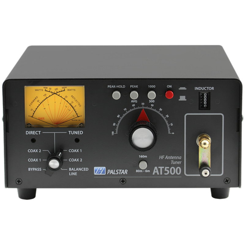 Palstar AT-500 1.8 - 54 MHz 600 Watt Differential T Antenna Tuner - Balanced or Unbalanced Lines