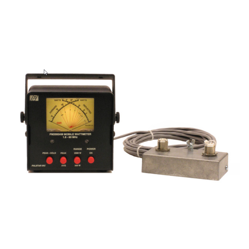 Palstar PM2000AM Mobile Wattmeter 2000 Watt Cross Needle PEP / Average SWR / Wattmeter - 1.8 to 60 MHz - 300 Watt and 2 kW Scales