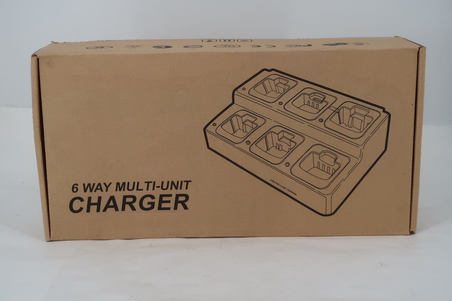 U18141 Never Used XLT Communications RC6-I232 6-Way Multi-Unit Charger